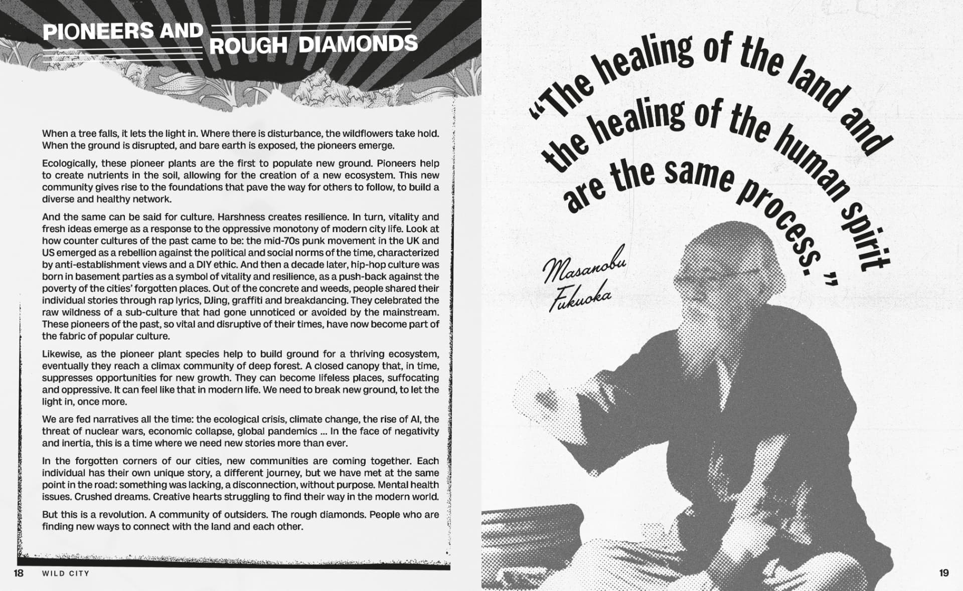 Pioneers and Rough Diamonds · pp. 18–19
